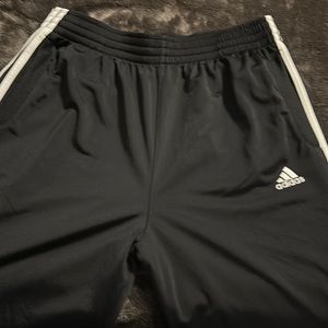 EUC black Adidas track pants size L